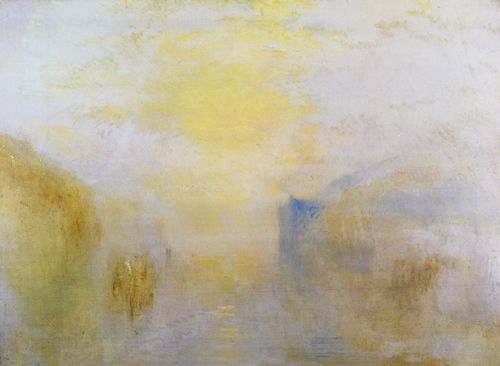 Turner, Joseph Mallord William: Sonnenaufgang, mit einem Boot zwischen Landspitzen (Sunrise, with a Boat between Headlands)