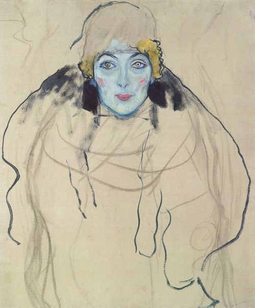 Klimt, Gustav: Damenbildnis en Face