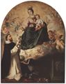 Murillo, Bartolomé Esteban Perez: Die Rosenkranzmadonna mit dem Hl. Dominikus