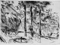 Corinth, Lovis: Der Walchensee (kleine Serie): Terrasse mit Springbrunnen am Walchensee