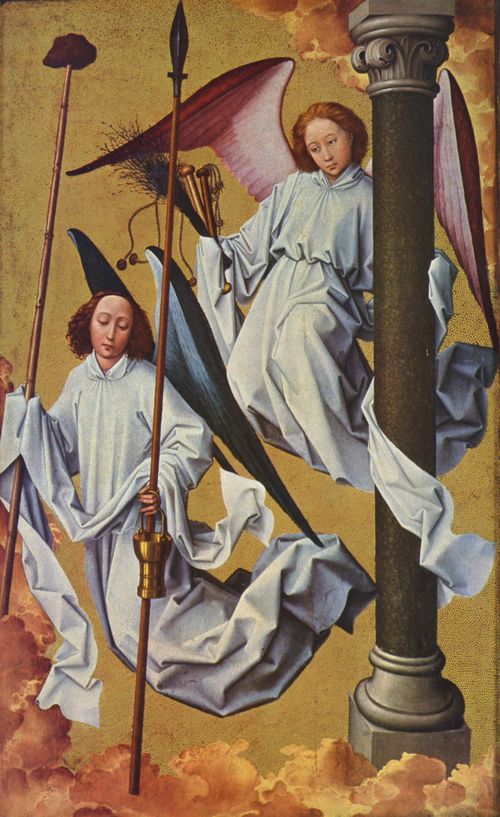 Weyden, Rogier van der: Altar des Jngsten Gerichtes in Beaune, rechte obere Aufsatztafel: Engel