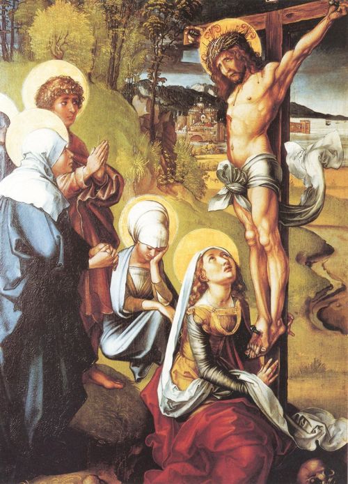 Drer, Albrecht: Die sieben Schmerzen Mari, Mitteltafel, Szene: Christus am Kreuz
