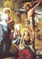Dürer, Albrecht: Die sieben Schmerzen Mariä, Mitteltafel, Szene: Christus am Kreuz