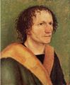 Dürer, Albrecht: Männliches Porträt vor grünem Grund