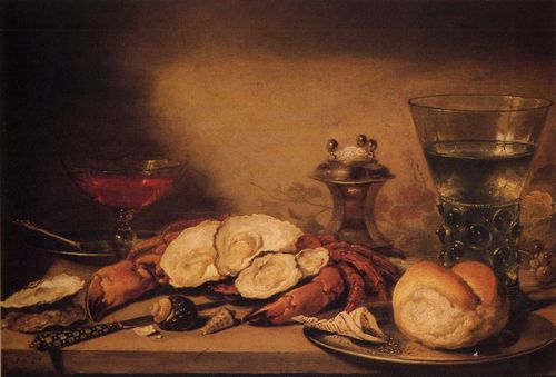 Claesz., Pieter: Stillleben mit Krabbe und Austern
