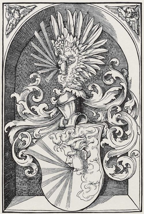 Beck, Leonhard: Wappen mit dem Kopf eines Windgottes