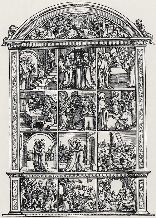 Beham, Hans Sebald: Altar mit Szenen aus dem Marienleben