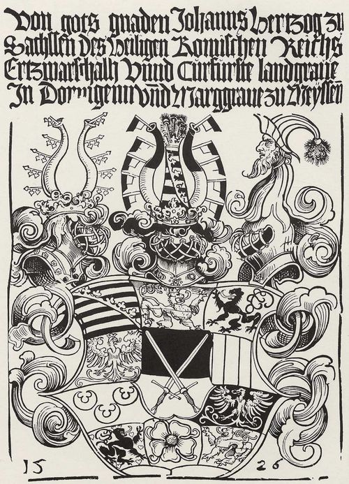Cranach d. ., Lucas: Wappen des Kurfrsten Johann des Bestndigen von Sachsen