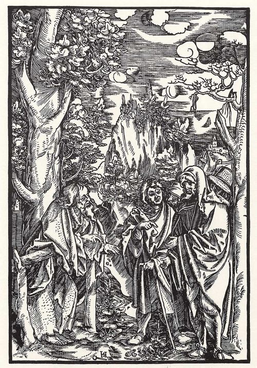 Schufelein, Hans Leonhard: Passion Christi, Johannes der Tufer predigt den Juden