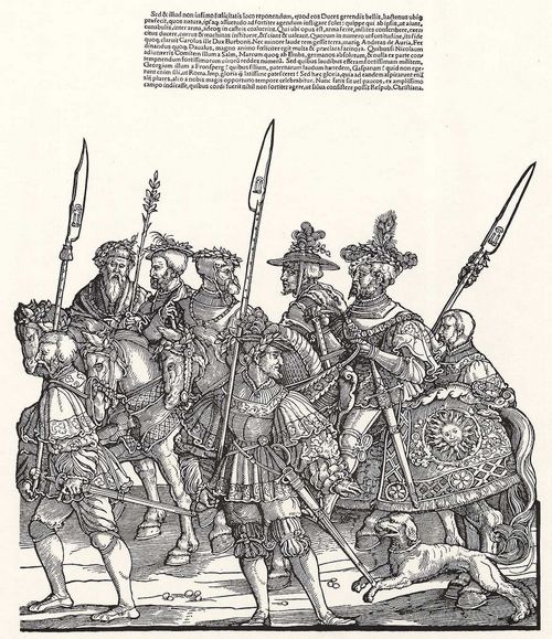 Schufelein, Hans Leonhard: Triumphzug des Kaisers Karl V., Detailtafel 3