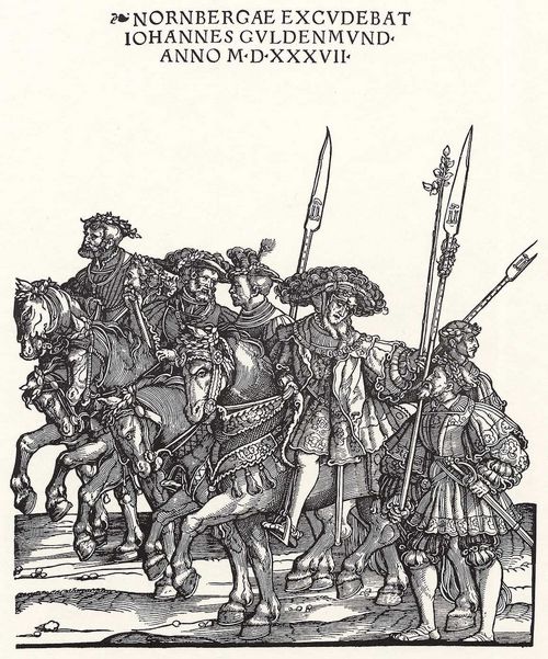 Schufelein, Hans Leonhard: Triumphzug des Kaisers Karl V., Detailtafel 4