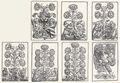 Schoen, Erhard: Spielkarten der Rosenfarbe: Daus, Drei, Vier, Sechs, Sieben, Neun, Ober