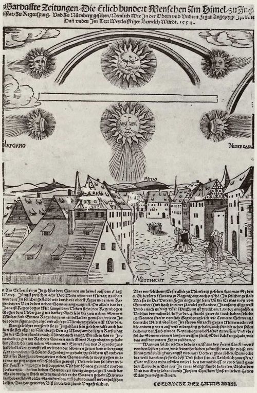 Adam, Hans: Erscheinung am Himmel am 6. Mrz 1554 ber Ingolstadt, Regensburg und Nrnberg