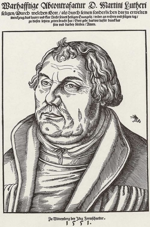 Cranach d. J., Lucas: Portrt des Martin Luther