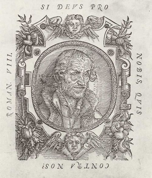 Cranach d. J., Lucas: Portrt des Philipp Melanchton in einem ornamentalen Rahmen