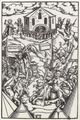 Gerung, Matthias: Konfrontation zwischen der Römischen Kirche und den Ungläubigen. Mit predigendem Christus im Hintergrund