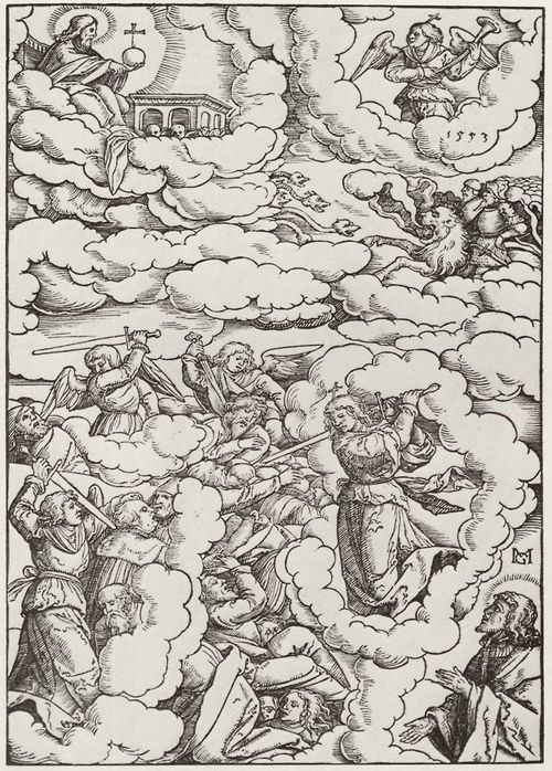 Gerung, Matthias: Blatt zur »Apokalypse«, Das Ertnen der sechsten Posaune