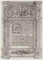 Gerung, Matthias: Titelrahmen der zweiten Augsburger Missal mit der Krönung Mariä (Bogenfeld), umrahmt vom Hl. Petrus und Hl. Paulus; Marter des Hl. Johannes (Predella)