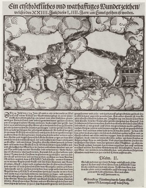Glaser, Hans: Erscheinung am Himmel bei Waldeck am 24. Juli 1554