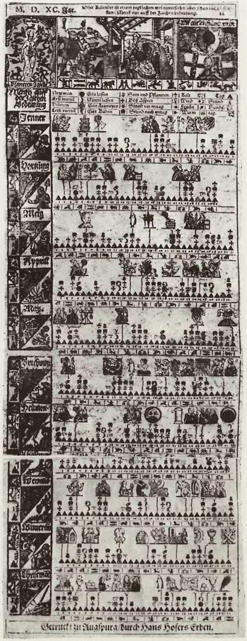 Hofer, Hans (Nachfolger): Kalender fr das Jahr 1590