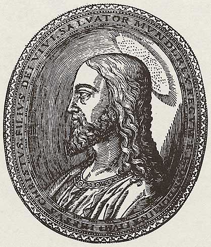 Lorck, Melchior: Christus in einem ovalem Medaillon
