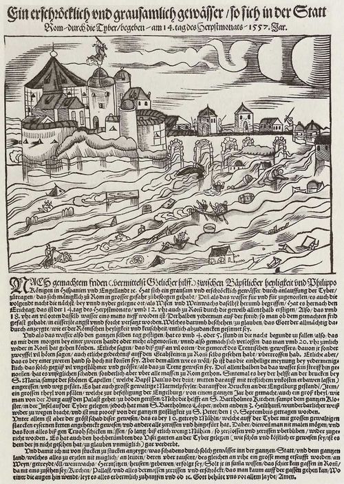 Moser, Michael: berschwemmung in Rom am 14. September 1557