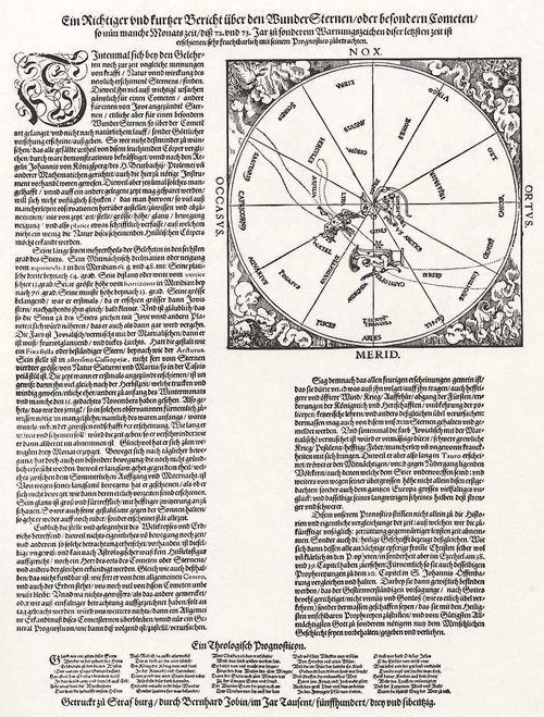 Stimmer, Tobias: Der Komet von 1572-1573 und Prophezeiungen