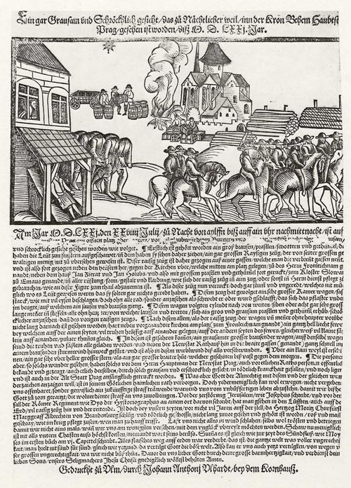 Ulhart, Johann Anton: Erscheinung am Himmel von Prag whrend der Nacht zum 29. Juli 1571