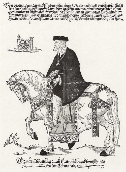 Weigel d. ., Hans: Kaiser Karl V. auf dem Pferd