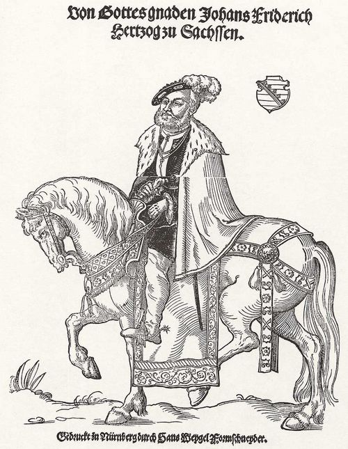 Weigel d. ., Hans: Herzog Johann Friedrich von Sachsen zu Pferd