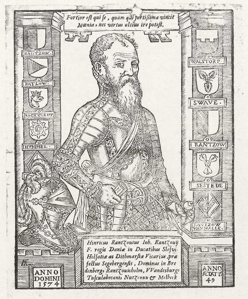 Meister A F: Portrt des Henricus Rantzovius im Alter von 49 Jahren