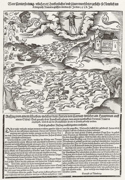 Deutscher Meister um 1588: Erscheinung am Himmel und auf der Erde im Knigreich Navarra im Jahr 1588