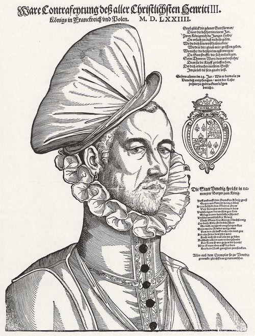 Deutscher Meister der 2. Hlfte des 16. Jahrhunderts: Portrt des Henri III., Knig von Frankreich und Polen
