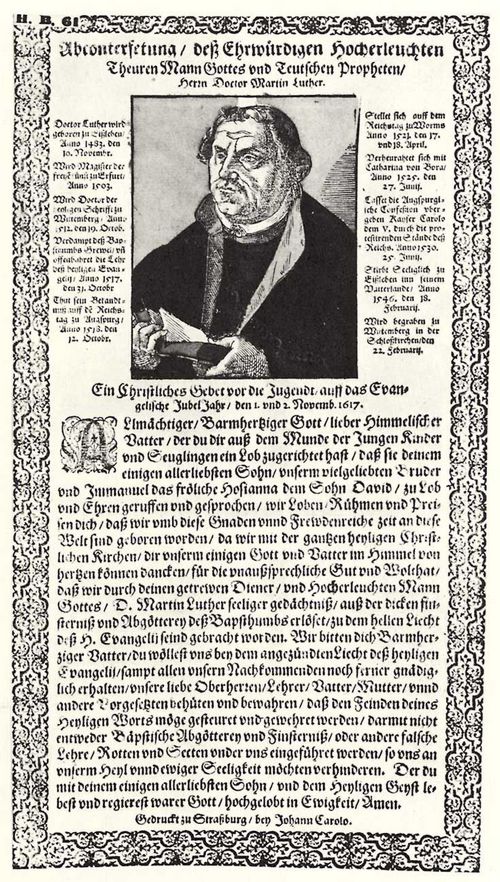 Carolus, Johann: Portrt des Martin Luther