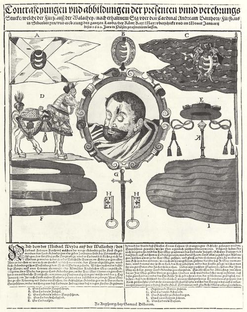 Dilbaum, Samuel: Orden und Trophen des Krieges in Siebenbrgen, die im Januar 1600 in Pilsen gezeigt wurden