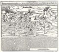 Dilbaum, Samuel: Zusammenbruch der Brücke über den Fluss Iller neben Memmingen, 2. September 1604
