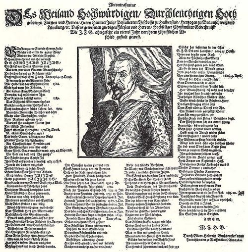 Holwein, Elias: Gedenkschrift und Portät des Herzogs Heinrich Julius von Braunschweig