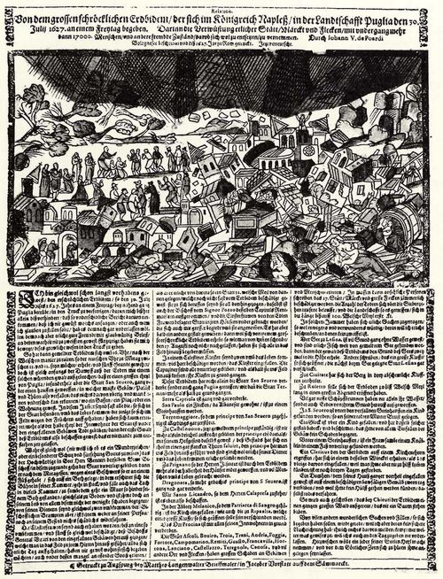Langenwalter, Matthäus: Erdbeben bei San Severino am 30. Juni 1627