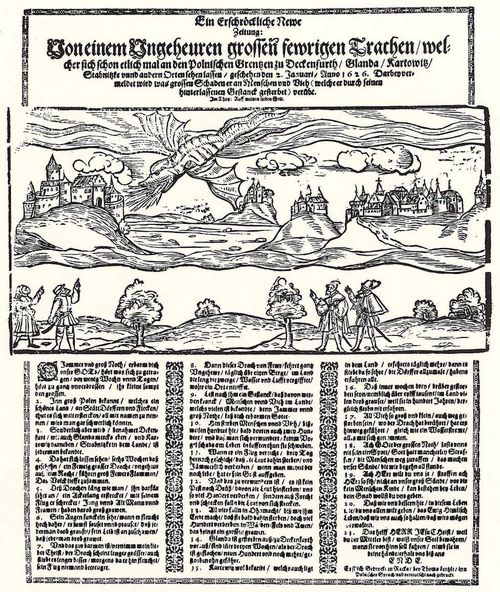 Lentzke, Thoma: Feuerspeiender Drache, gesehen an der polnischen Grenze am 2. Januar 1626