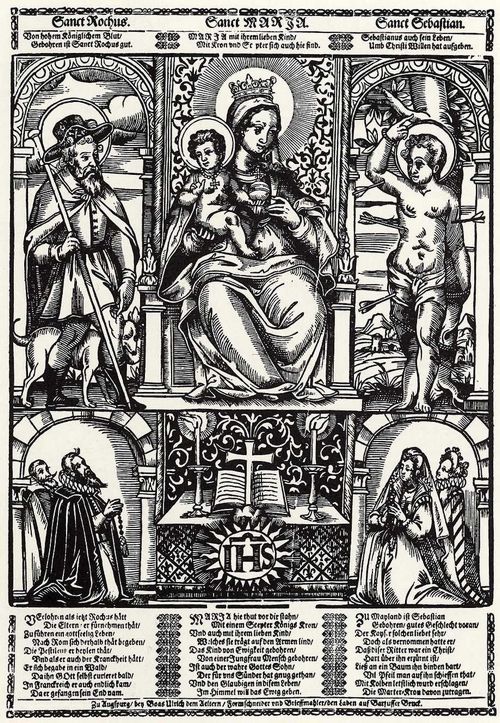Ulrich d. ., Boas: Die Jungfrau Maria mit Hl. Rochus und Hl. Sebastian