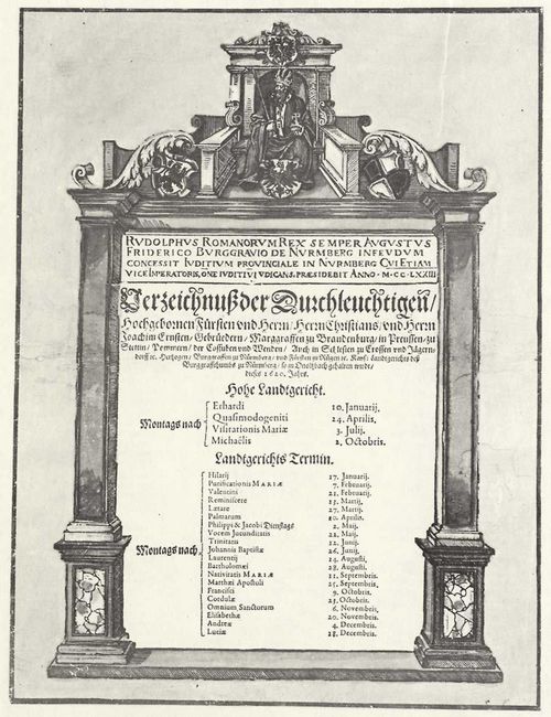 Nrnberger Meister von 1620: Gerichtskalender von Nrnberg