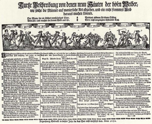 Regensburger Meister von 1680: Kurze Beschreibung von den neun Hautschichten der bsen Weiber