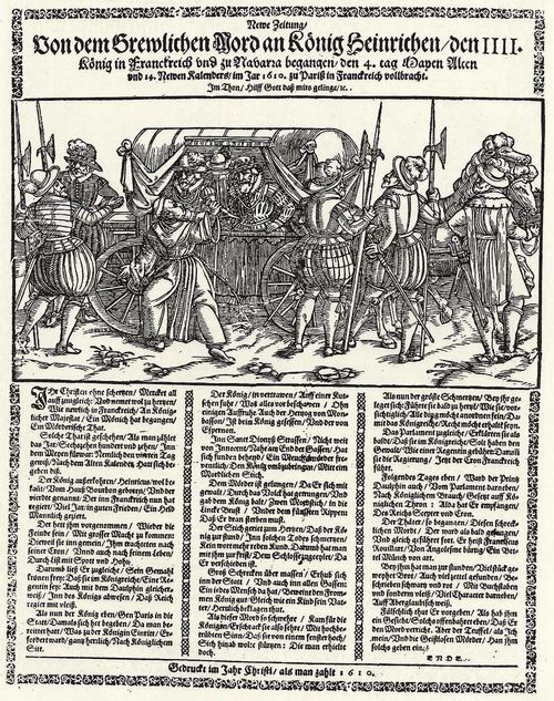 Deutscher Meister des 17. Jahrhunderts: Ermordung des Knigs Heinrich IV. in Paris