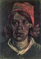 Gogh, Vincent Willem van: Kopf einer Bäuerin mit roter Haube