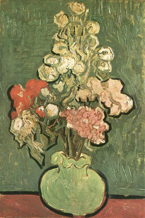 Gogh, Vincent Willem van: Vase mit Rosenmalven