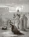 Doré, Gustave: Bibelillustrationen: Tochter Pharaos rettet den Mosesknaben