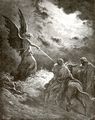 Dor, Gustave: Bibelillustrationen: Engel des Herrn hlt Bileam ab