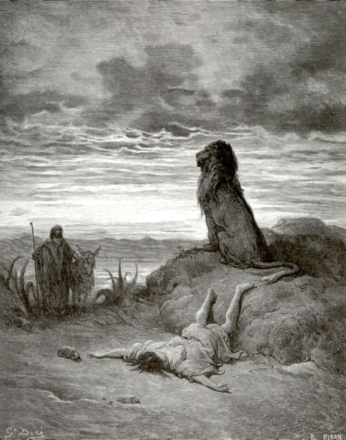 Dor, Gustave: Bibelillustrationen: Der Tod des Propheten
