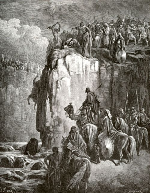 Dor, Gustave: Bibelillustrationen: Prophet Elias ttet die Propheten des Baals