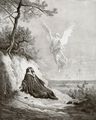 Doré, Gustave: Bibelillustrationen: Engel bringt dem Propheten Elias Speise und Trank